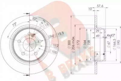 R BRAKE 78rbd26474 -  Тормозной диск